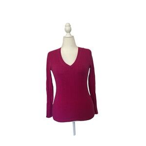 Tommy Hilfiger Fuchsia Cable Knit Sweater
